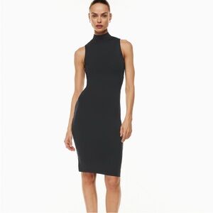 Aritzia Sleeveless Mock Neck Midi Dress in Black